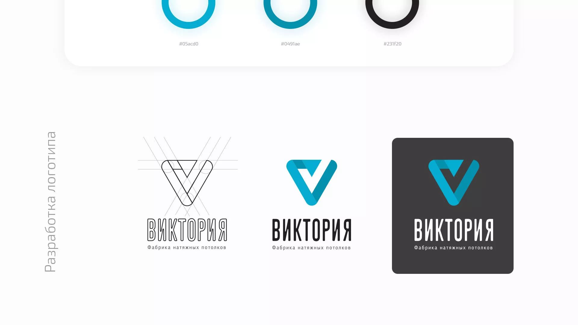 Разработка фирменного стиля компании по продаже и установке натяжных потолков в Дзержинском