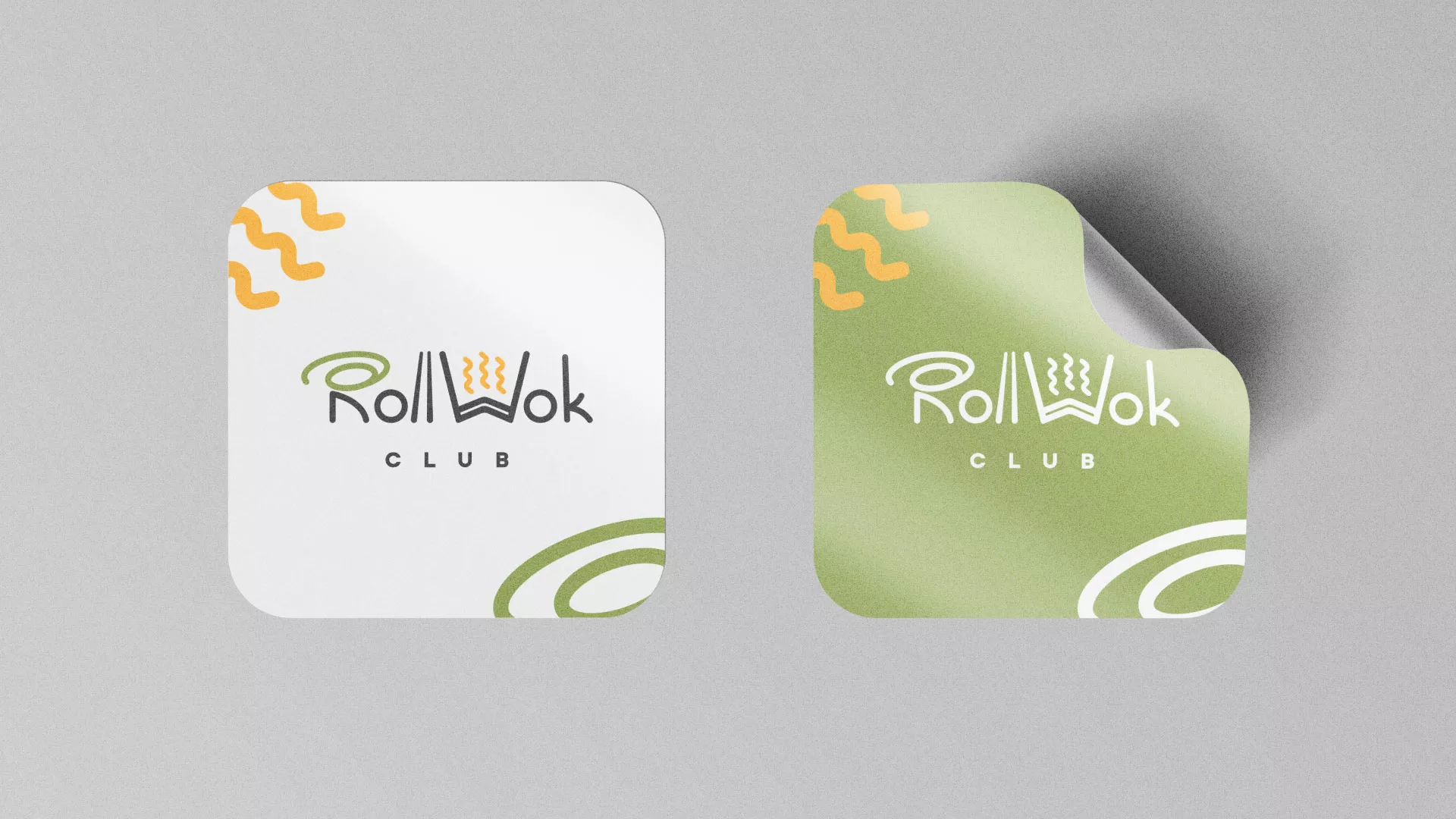 Разработка логотипа и фирменного стиля суши-бара «Roll Wok Club» в Дзержинском