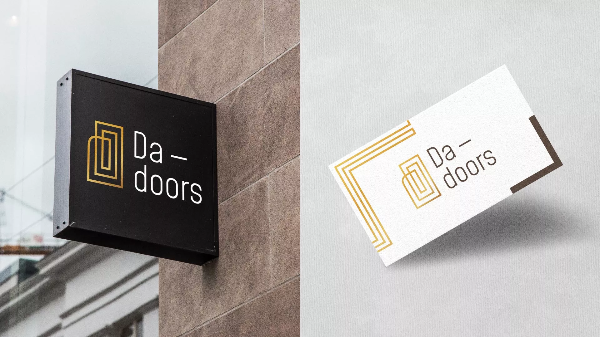 Разработка логотипа для компании «DA-DOORS» в Дзержинском